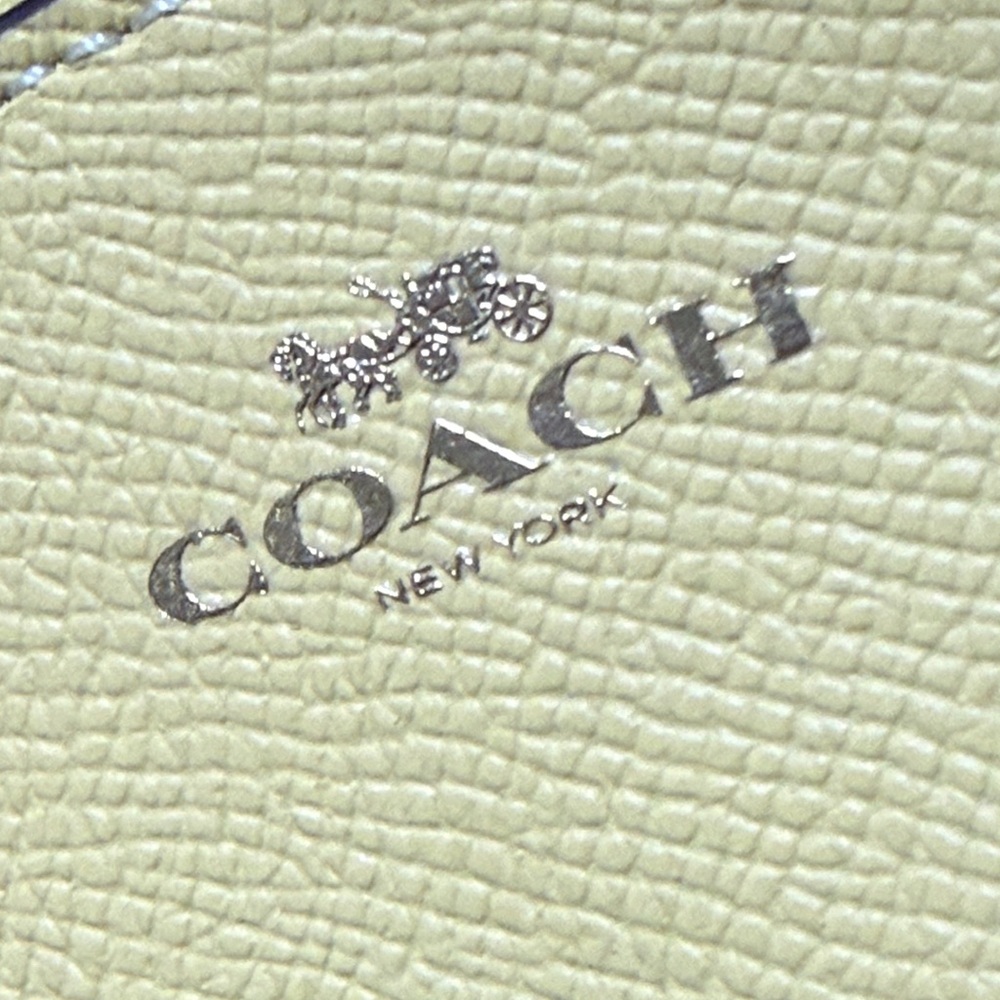 Coach Soft Yellow and Gold Logo Wristlet Clutch - Picture 12 of 16
